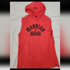 Under Armour Boys Size XL warrior red hooded vest #B71